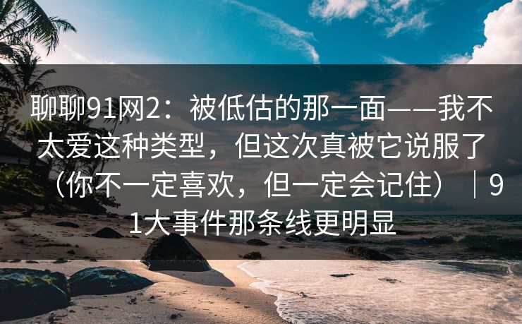 聊聊91网2：被低估的那一面——我不太爱这种类型，但这次真被它说服了（你不一定喜欢，但一定会记住）｜91大事件那条线更明显