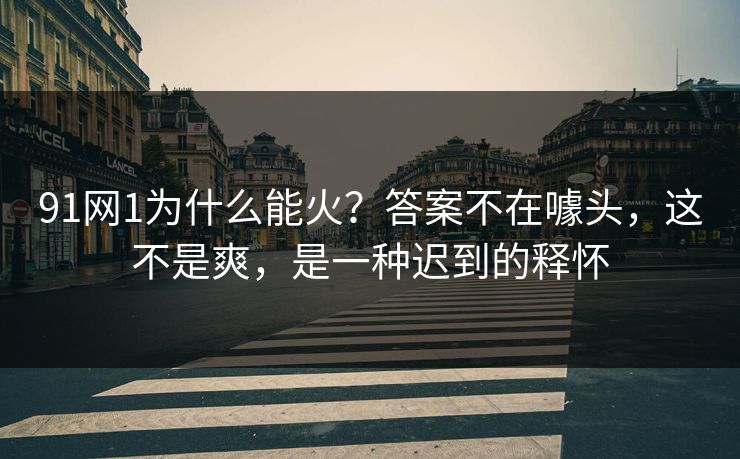 91网1为什么能火？答案不在噱头，这不是爽，是一种迟到的释怀