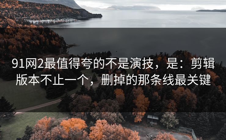 91网2最值得夸的不是演技,是:剪辑版本不止一个,删掉的那条线最关键